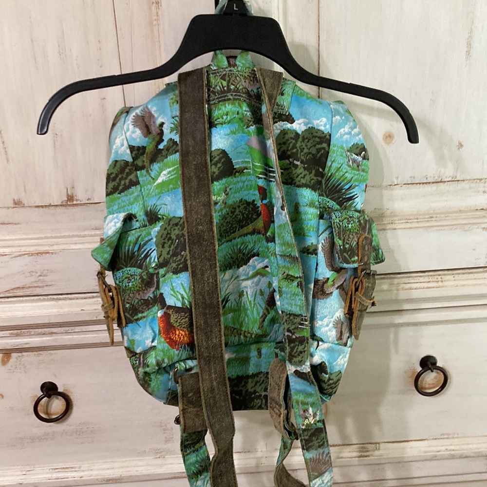Vintage RARE Goorin Backpack Hunting Pattern 🚨 (upper/side zipper not operating - Picture 8 of 11